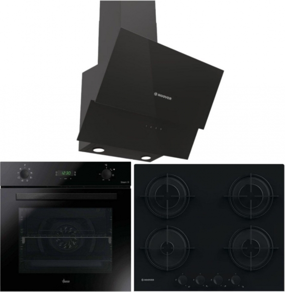 Hoover Siyah Ankastre Set HVW6MBB + HO3158B + HDG6C2GBTK