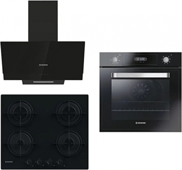 Hoover Siyah Ankastre Set HVW6MBB + HOT 3161 BI + HDG6C2GBTK