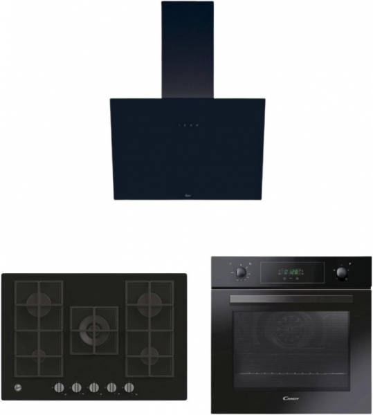 Hoover Allegra Siyah Ankastre Set HVG74K3B + FCP405N
