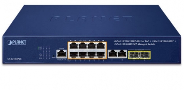 Planet PL-GS-4210-8P2C Yönetilebilir Switch