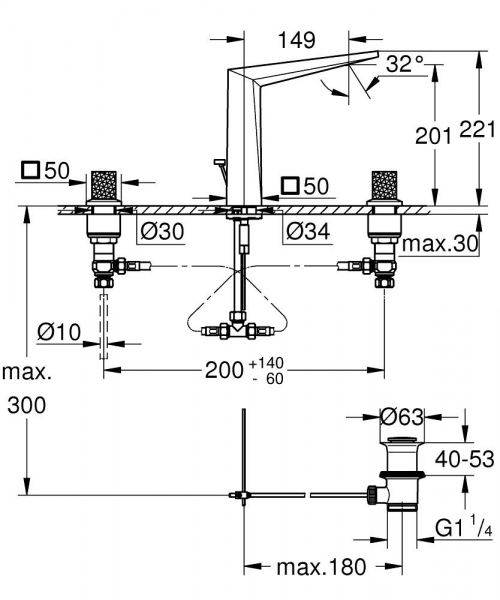 Grohe Allure Brilliant Private Collection 20667000 Lavabo Bataryası