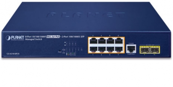 Planet PL-GS-4210-8P2S Yönetilebilir Switch