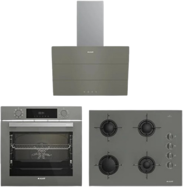 Arçelik Star Gri Ankastre Set OCD T 651 EG + AFC 340 G + ADE 605-3 G