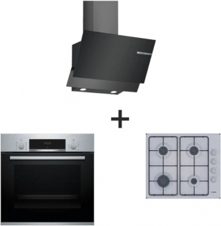 Bosch İnox Ankastre Set PBP6C5K80O + HBF514BS1T + DWK65AD30R
