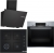 Bosch Siyah Set 332 Ankastre Set POP6C6P30O + HBF534ES3T + DWK66PJ60T
