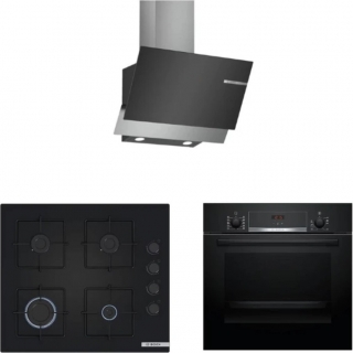 Bosch Siyah Ankastre Set POP6C6P30O + HBF514BB1T + DWK65AD60R