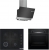 Bosch Siyah Ankastre Set POP6C6P30O + HBF514BB1T + DWK65AD60R