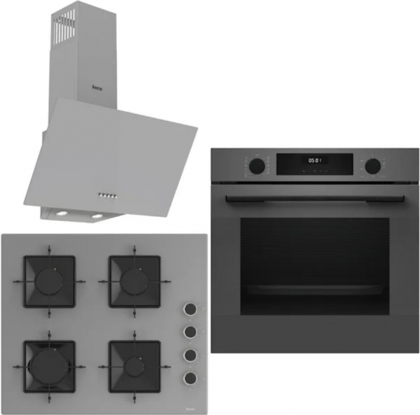 Bosch & Ferre Gray City Ankastre Set SS208 + HUA717BN0T + D088