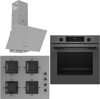 Bosch & Ferre Gray City Ankastre Set SS208 + HUA717BN0T + D088