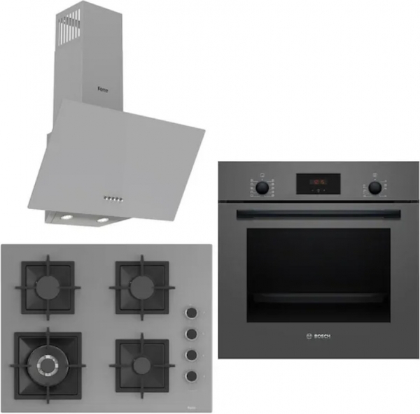 Bosch & Ferre Grigio Ankastre Set SC408 WFA + HBF512BH1T + D088