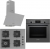 Bosch & Ferre Grigio Ankastre Set SC408 WFA + HBF512BH1T + D088