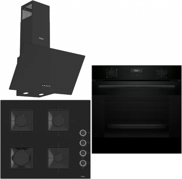 Bosch & Ferre Black City Ankastre Set SS205 + HUA717BA0T + D086