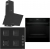 Bosch & Ferre Black City Ankastre Set SS205 + HUA717BA0T + D086