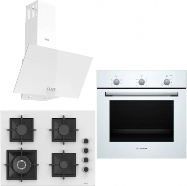 Bosch & Ferre Daylight Beyaz Ankastre Set SC406 WFA + HBF011BV1T + D087