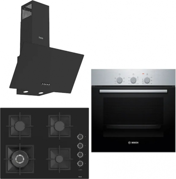 Bosch & Ferre Siyah Ankastre Set SC405-WFA + HBF011BR0T + D086