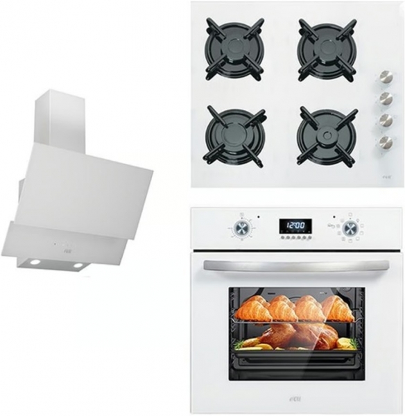 Çetintaş Airfrey Beyaz Ankastre Set W 848 CAT DI + Evii W 5234 E + 55231