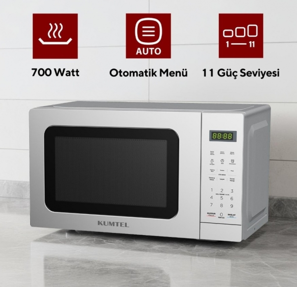 Kumtel HM-13 Mikrodalga Fırın (Gümüş)