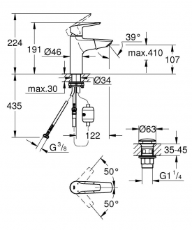 Grohe Start 24205003 Lavabo Bataryası