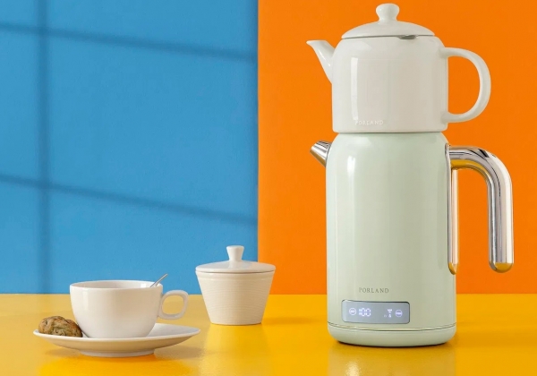 Porland Retro Porselen Çay Makinesi
