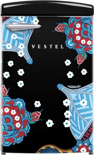 Vestel x Aslı Filinta Retro SB14511 Siyah Çini Buzdolabı