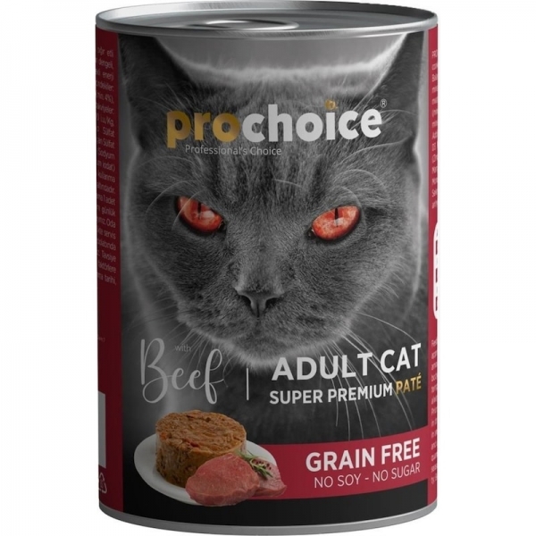 Prochoice Sığır Etli Pate Konserve Yetişkin 400 gr Kedi Maması