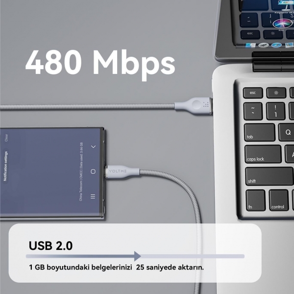 Voltme Rugg C2045 Şarj Kablosu (1.8 m)