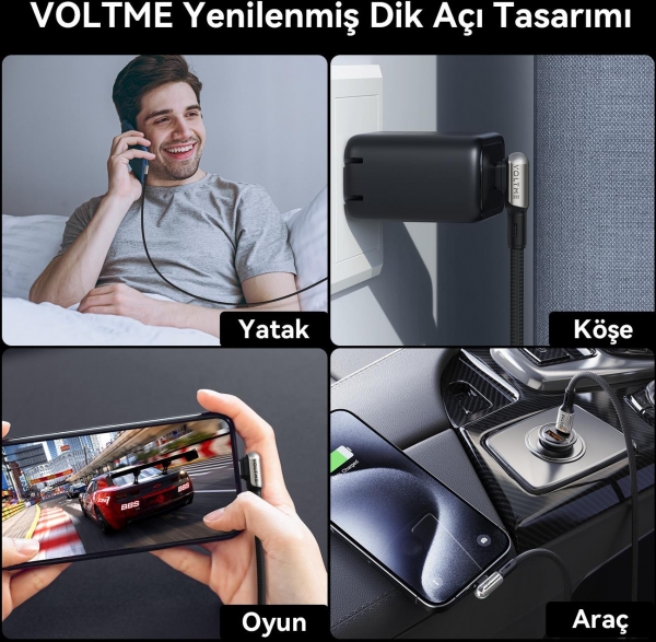 Voltme Stark C2069 Şarj Kablosu (1.2 m)