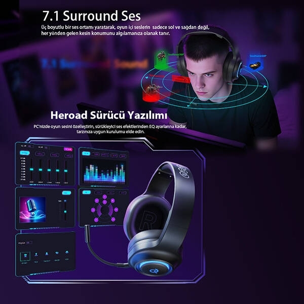 QCY HeroaD V200 Wired Kablolu Kulaklık