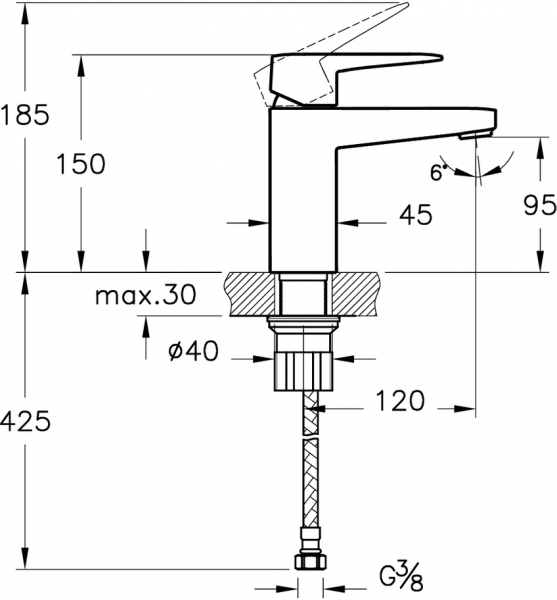 Artema Root Square A4273229 Lavabo Bataryası