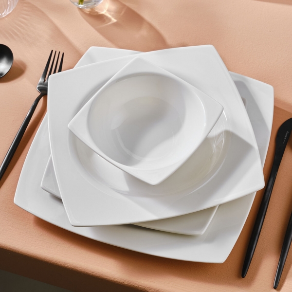 Karaca Square Bone Royal 24 Parça Yemek Takımı