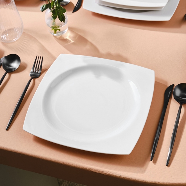 Karaca Square Bone Royal 24 Parça Yemek Takımı