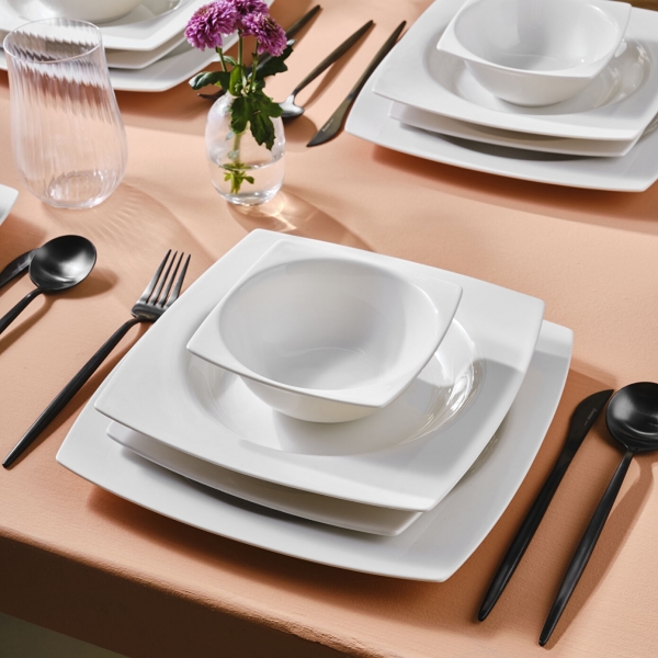 Karaca Square Bone Royal 24 Parça Yemek Takımı