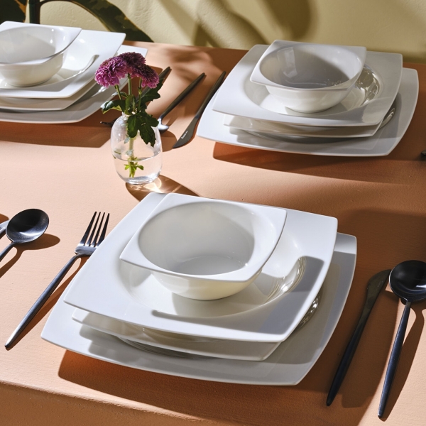 Karaca Square Bone Royal 24 Parça Yemek Takımı