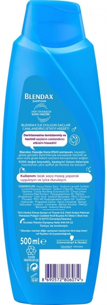 Blendax Kepeğe Karşı Etkili Limon Özlü 500 ml Şampuan