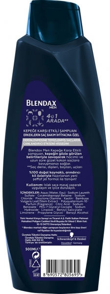 Blendax Men Kepeğe Karşı Etkili Kil Özlü 500 ml Şampuan