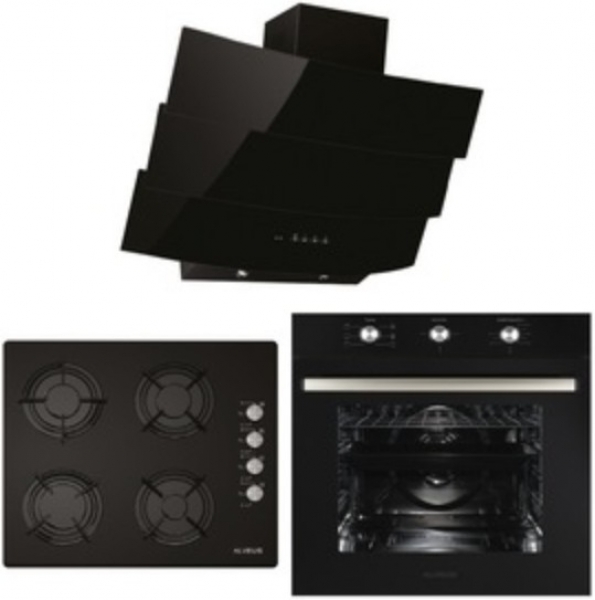 Alveus Century 614 Siyah Ankastre Set ALV GLS 640 + ALV MFA 614 + ALV MOD W
