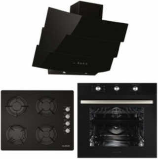 Alveus Century 614 Siyah Ankastre Set ALV GLS 640 + ALV MFA 614 + ALV MOD W