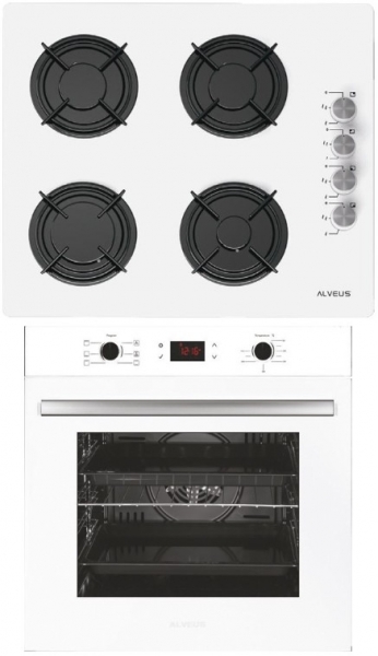Alveus Sardunya 2'li Beyaz Ankastre Set GLS 640 + ALV MFA 627 +