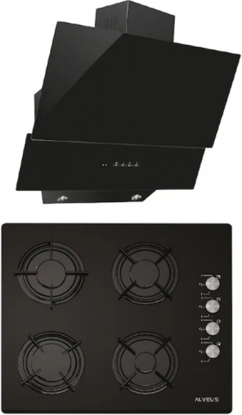 Alveus Pure Siyah Ankastre Set ALV GLS 640 + + MOD 3000