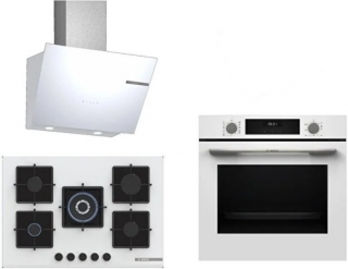 Bosch Beyaz Ankastre Set PNQ7B2P30O + HUA717BV0T + DWK66PJ20T