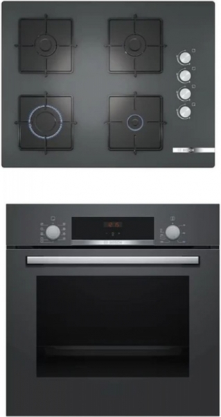 Bosch 2Li Antrasit Ankastre Set POP7C9O12O + HBF514BH0T +