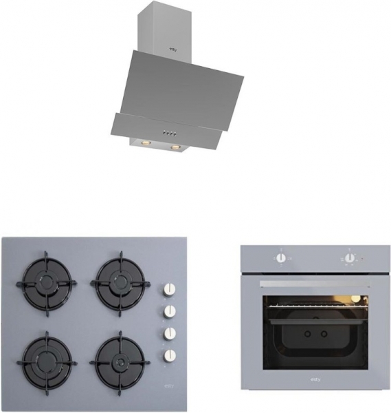 Esty Gri Ankastre Set ACO5335S01 + AEF6601S04 + 3480