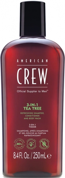 American Crew 3 in 1 Tea Tree 250 ml 3'ü 1 Arada
