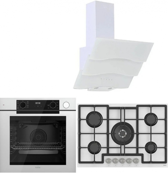 Ferre Steam Plus 75 Beyaz Ankastre Set ED036 + QEP64CB + BSPR 600