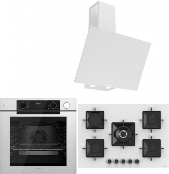 Ferre Steam Plus 75 Beyaz Ankastre Set SS036 + QEP64CB + D078