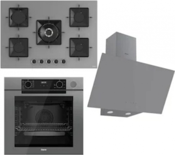 Ferre Steamart-Fryart Gri Ankastre Set SS038 + QEP64CPR + D079