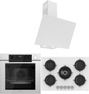 Ferre Steam Plus 75 Beyaz Ankastre Set RS036 + QEP64CB + D078