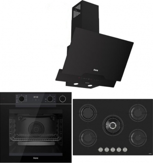 Ferre Steam Plus 75 Siyah Ankastre Set RS035 + QEP64CS + D063-SA