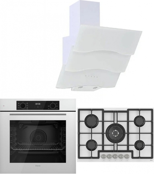 Ferre Icon Plus 75 Beyaz Ankastre Set ED036 + QBL63CB + BSPR 600