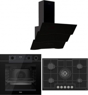 Ferre Steam Plus 75 Siyah Ankastre Set ED035 + QEP64CS + D023